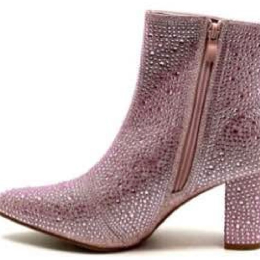 Pierre Dumas Sparkling Pink Ankle Booties